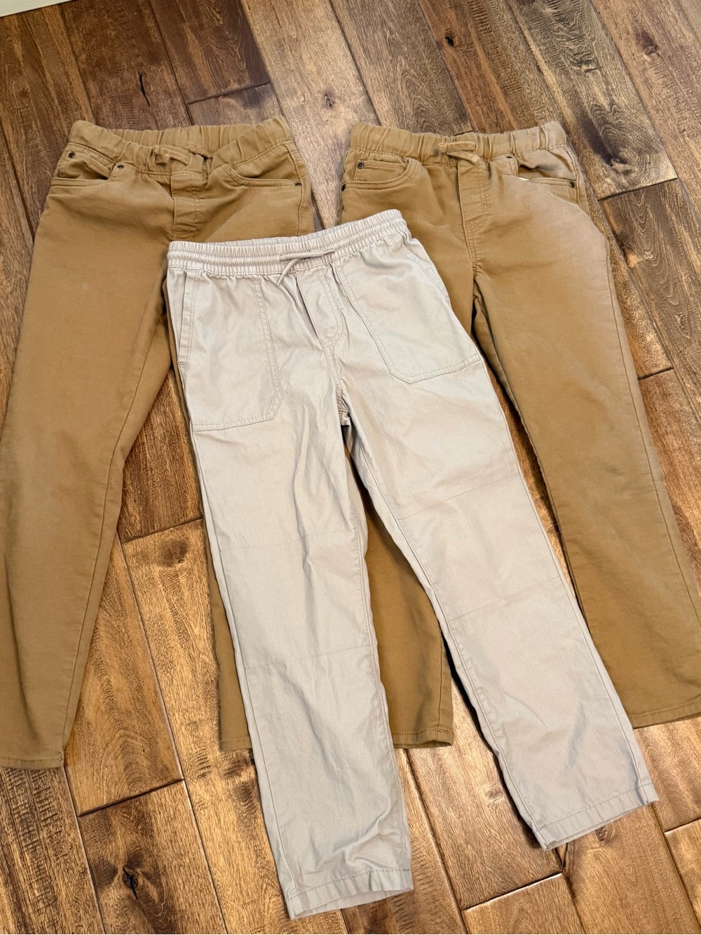 3 pairs Carters khaki boys Pull-On Pants  size 8